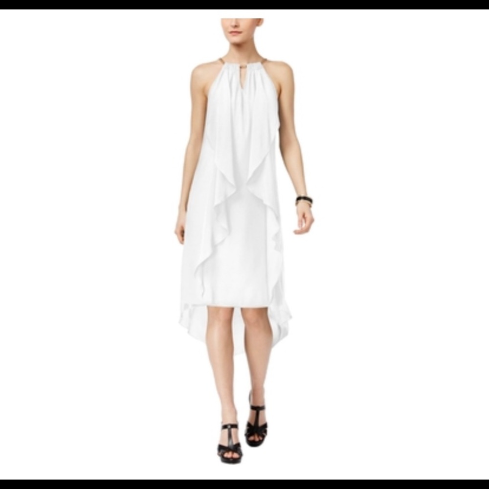 Thalia Sodi Chain-Neck Halter Hi-Low Dress
